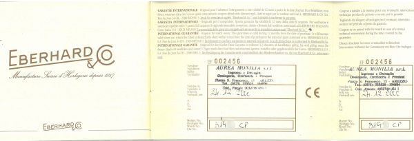 EBERHARD & CO. EXTRA-FORT REF. 31950 ANNO 2000