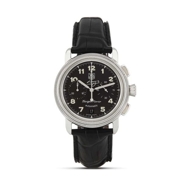 TAG HEUER TARGA FLORIO JUAN MANUEL FANGIO LIMITED EDITION STAINLESS STEEL WRISTWATCH REF. CX2113 N.  [..]