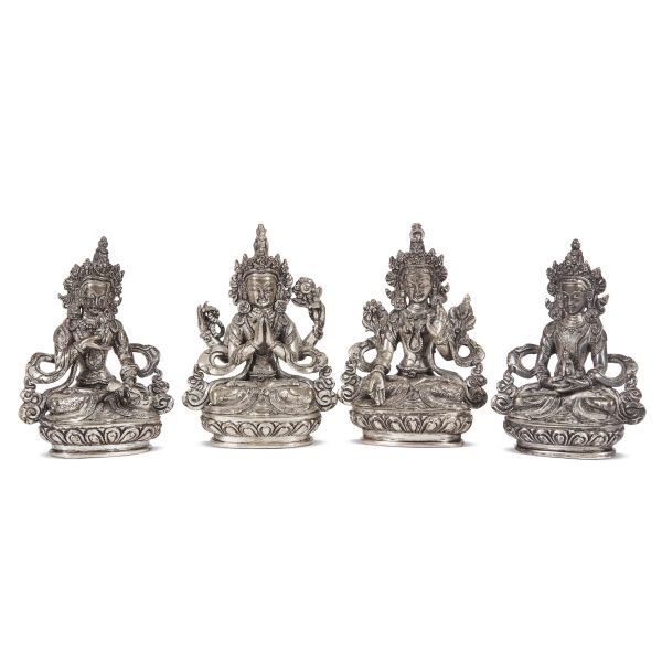 



FOUR STATUETTES, TIBET, 19TH-20TH CENTURY