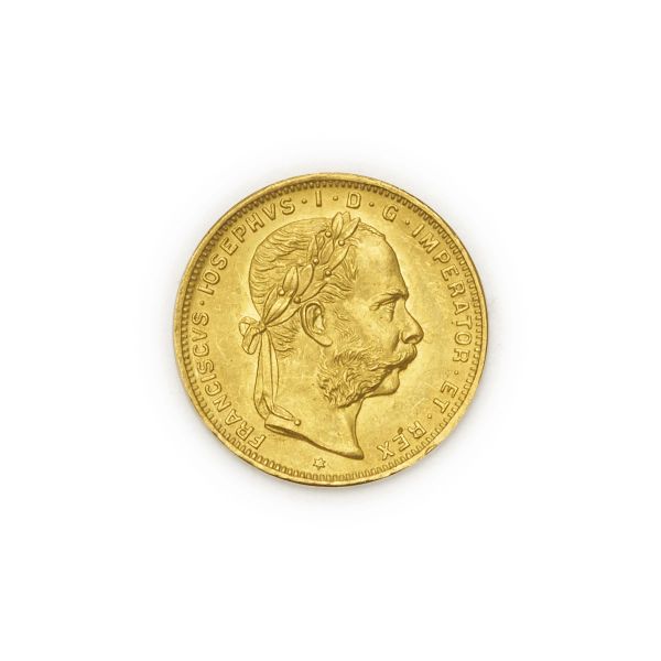 Francesco Giuseppe (1848-1916) – 8 Gulden (20 Franchi) 1892 – Zecca: Vienna