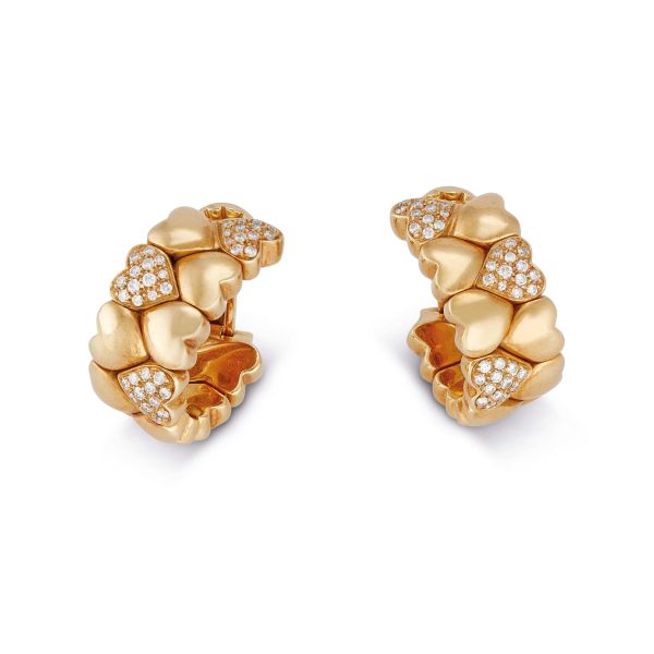 Cartier - CARTIER DOUBLE HEART DIAMOND EARRINGS
