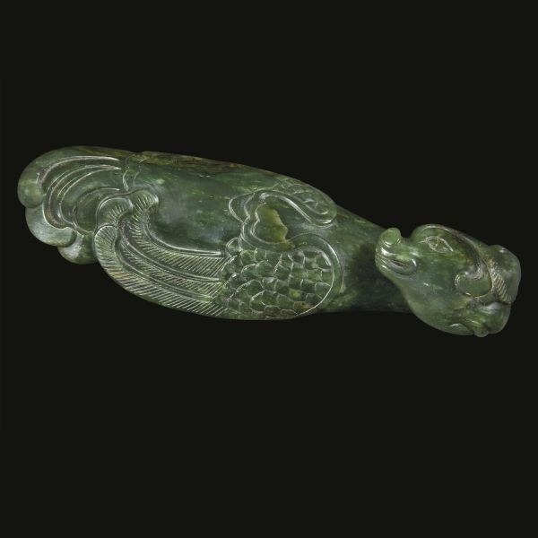 A JADE BUCKLE, CHINA, QING DYNASTY, 19TH CENTURY