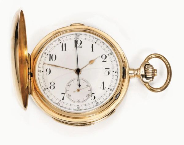  Orologio da tasca con cronometro e ripetizione minuti, Le Coultre, n.       