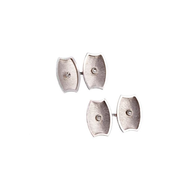 DIAMOND CUFFLINKS IN 18KT WHITE GOLD