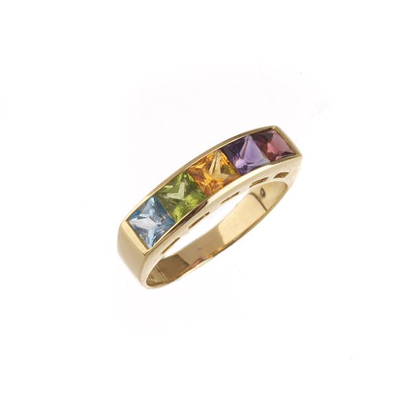 SEMIPRECIOUS STONE RING IN 18KT YELLOW GOLD