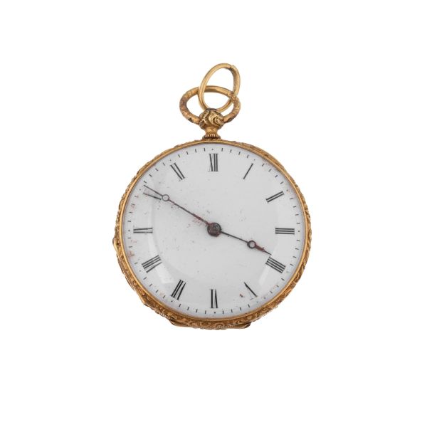 COURBUISIER FRERE SMALL YELLOW GOLD POCKET WATCH