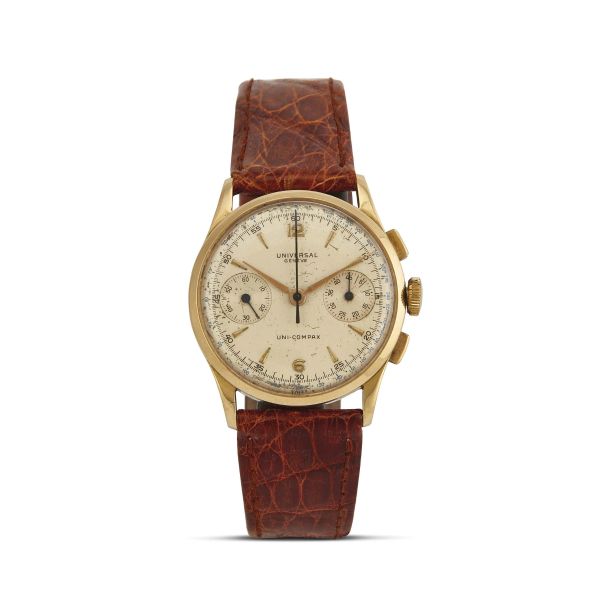 UNIVERSAL GENEVE UNI-COMPAX REF. 12445 YELLOW GOLD WRISTWATCH