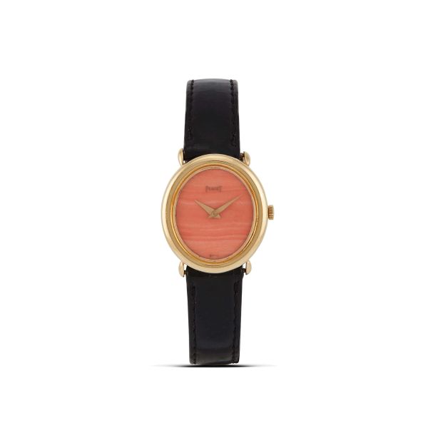 



PIAGET LADY REF. 9812 CORAL DIAL YELLOW GOLD WRISTWATCH