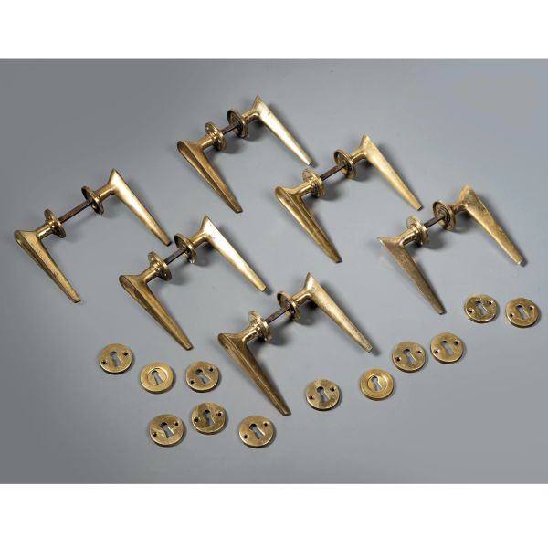 



SIX PAIRS OF METAL HANDLES 