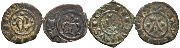 ZECCHE VARIE MANFREDI (1258-1266) QUATTORDICI MONETE DI RAME