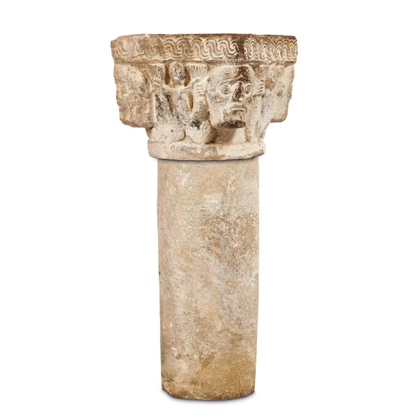 AN ITALIAN FIGURED CAPITAL, 13TH CENTURY