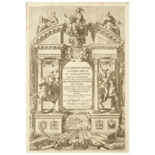 Tensini, Francesco. La fortificatione guardia difesa et espugnatione delle fortezze esperimentata in diverse guerre. Venezia, Bariletti, 1630.