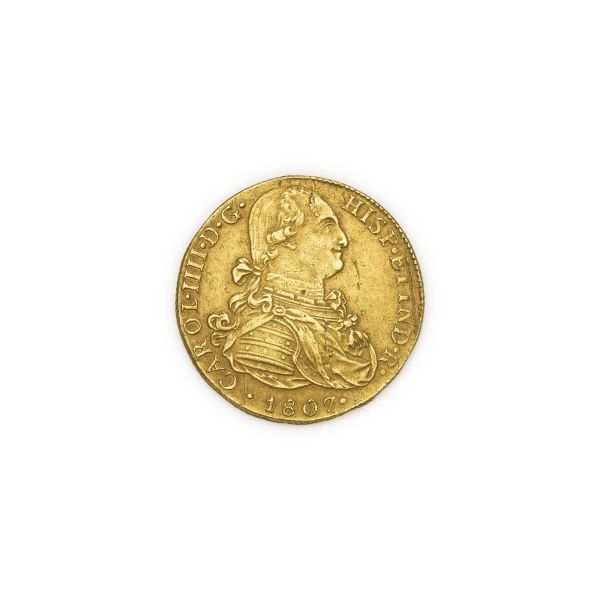 Carlos IV (1788-1808) – 8 Escudos 1807 JP – Zecca: Lima