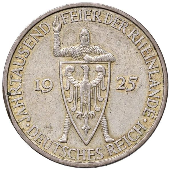      GERMANIA REPUBBLICA DI WEIMAR (1918-1933) 5 MARCHI 1925 A 