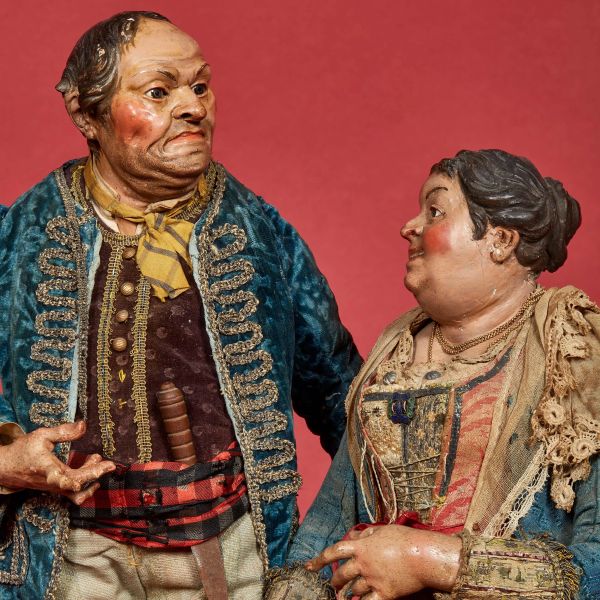 DONNA BORGHESE IN ABITI DA FESTA, NAPOLI, SECOLO XVIII