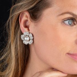 Orecchini Fiore Argento Grandi - Pendenti Bohémien Donna - SIVZUMO