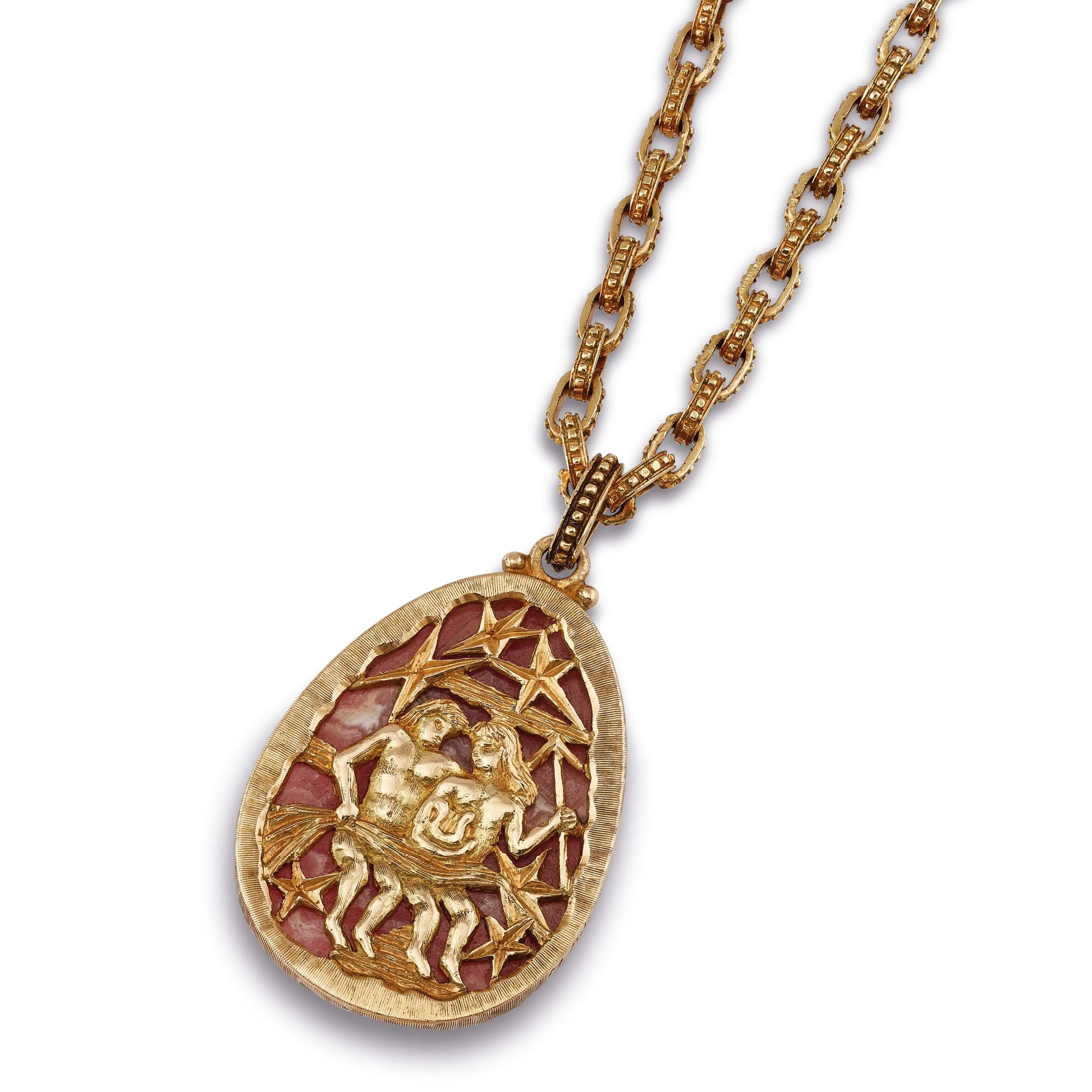 La Nobile Collezione - Ciondolo Pendente Pietra Filosofale Di Harry Potter, Con Catena Placcata Oro