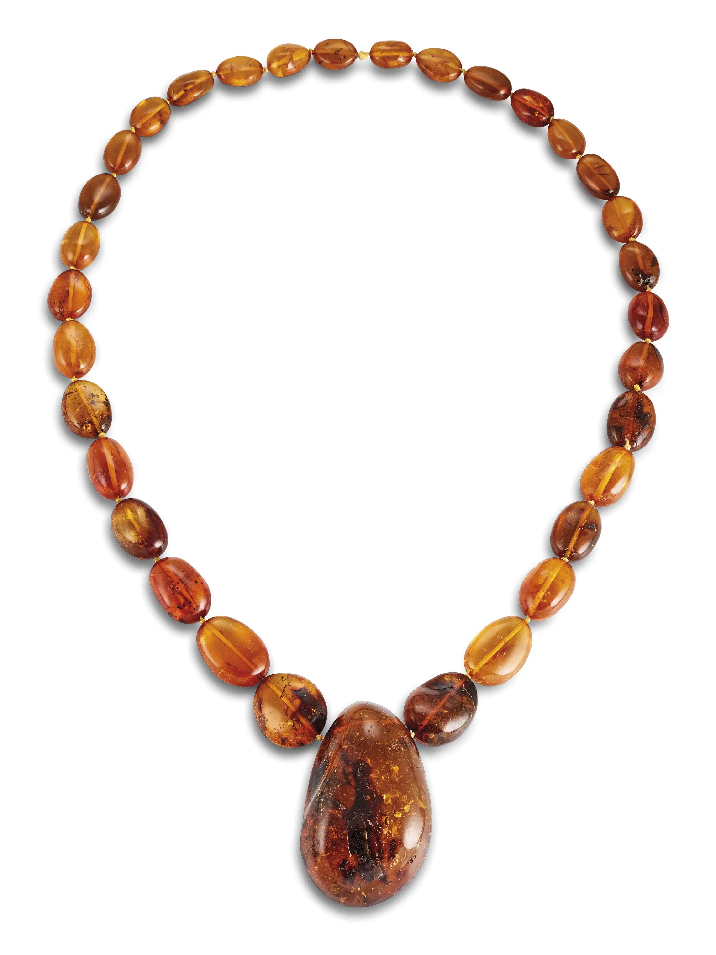 Copal Collana Con Pendente In Ambra Naturale E Catena Placcata Oro - Regolabile 45-50 Cm, Ecosostenibile, Prodotta In EU
