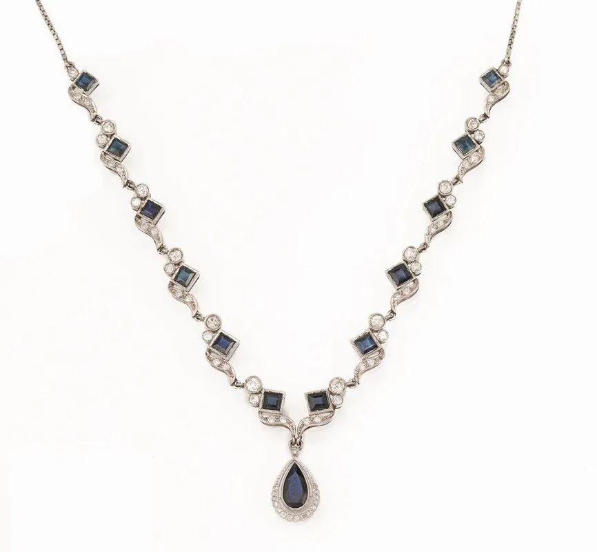 RIZILIA Parure Gioielli Con Collana E Orecchini Pendenti A Taglio Rotondo, Zirconia Cubica Bianca Placcato Oro, Elegante Moderno