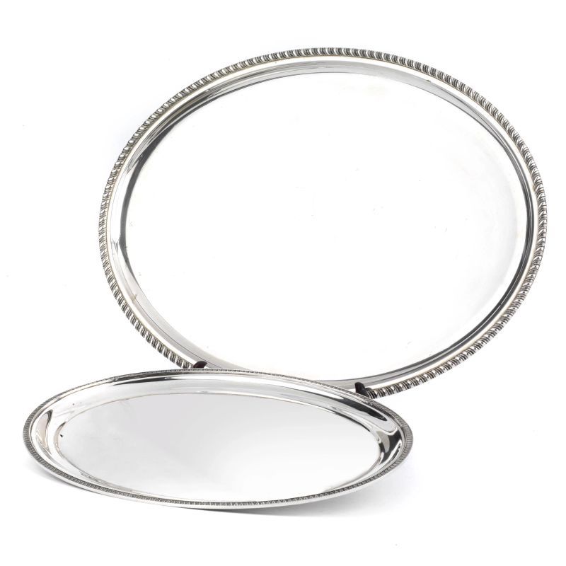 TWO SILVER OVAL TRAYS, 20TH CENTURY  - Auction TIME AUCTION| SILVER - Pandolfini Casa d'Aste