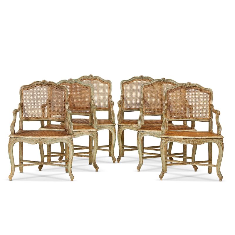 



SIX ARMCHAIRS, 18TH CENTURY  - Auction INTERNATIONAL FINE ART - Pandolfini Casa d'Aste