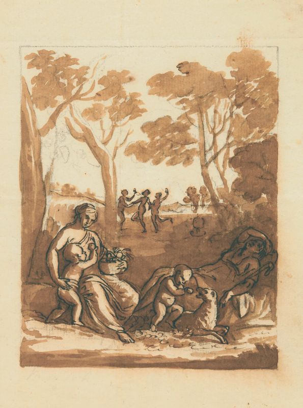 Scuola toscana, prima metà sec. XIX  - Auction Works on paper: 15th to 19th century drawings, paintings and prints - Pandolfini Casa d'Aste