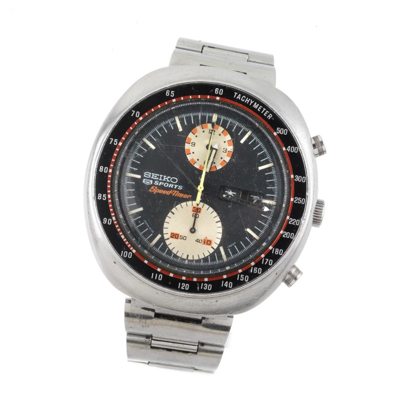 Seiko : SEIKO 5 SPORTS SPEED-TIMER &quot;UFO&quot; CHRONO JAPANESE     REF. 6138-0011 STAINLESS STEEL WRISTWATCH  - Auction TIMED AUCTION | WATCHES AND PENS - Pandolfini Casa d'Aste