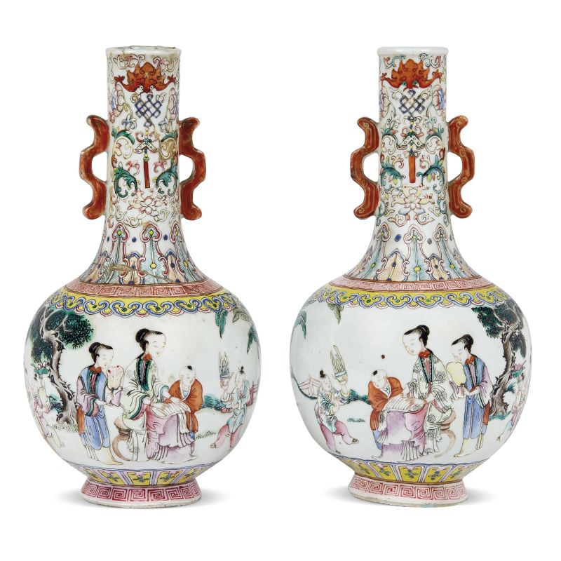 A PAIR OF VASES, QING DYNASTY, 19TH CENTURY  - Asta Arte Orientale  东方艺术 - Pandolfini Casa d'Aste