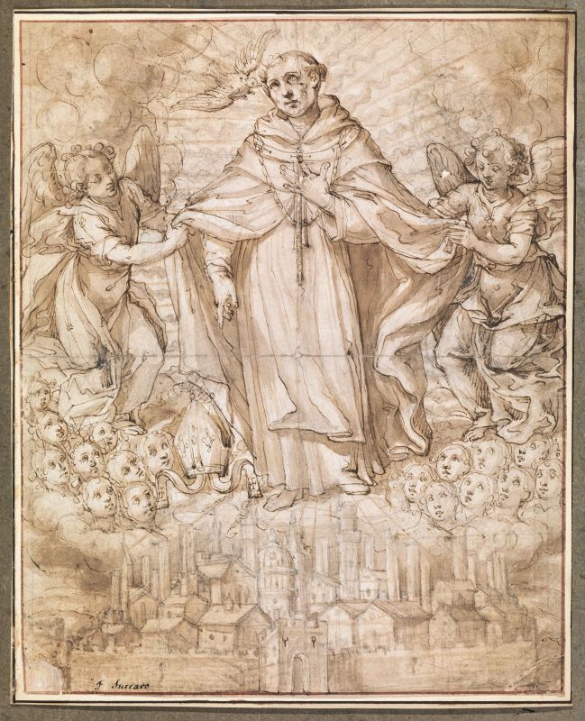 Scuola toscana, inizio sec. XVII                                            - Auction Works on paper: 15th to 19th century drawings, paintings and prints - Pandolfini Casa d'Aste