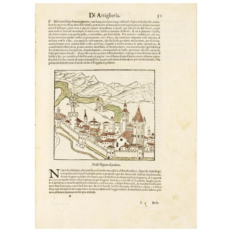 Capo Bianco, Alessandro. Corona e palma militare di artiglieria. Venezia, Rampazetto, 1598.  - Asta LIBRI, MANOSCRITTI, AUTOGRAFI E STAMPE - Pandolfini Casa d'Aste