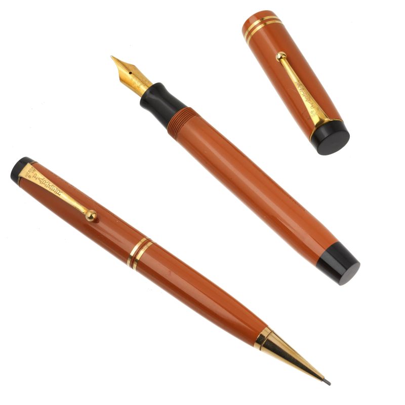 PARKER DUOFOLD SENIOR PARURE ARANCIO  - Asta ASTA A TEMPO | OROLOGI E PENNE - Pandolfini Casa d'Aste