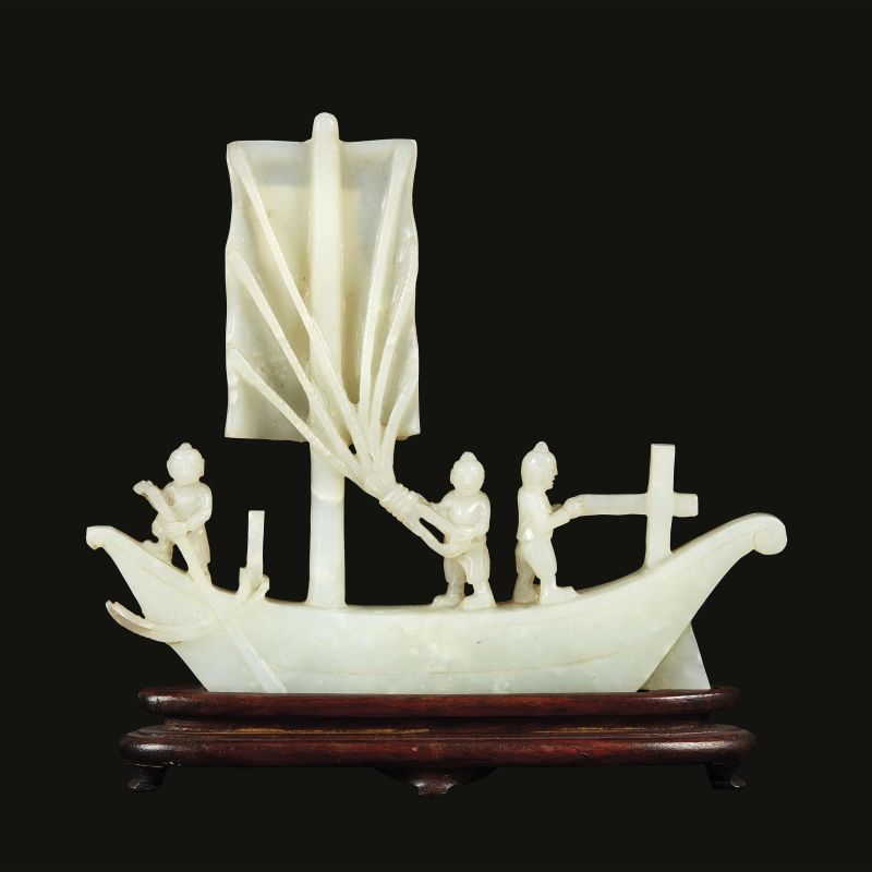 A BOAT, CHINA, QING DYNASTY, 19TH CENTURY  - Auction Asian Art  东方艺术 - Pandolfini Casa d'Aste