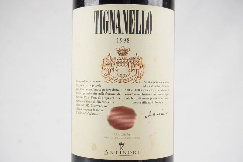      Tignanello Antinori 1998   - Asta ASTA A TEMPO | Smart Wine & Spirits - Pandolfini Casa d'Aste