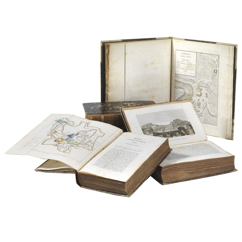 [GUIDE].     Lotto di 2 guide ottocentesche dedicate a Roma e Ostia (5 volumi):  - Auction BOOKS, MANUSCRIPTS AND AUTOGRAPHS - Pandolfini Casa d'Aste