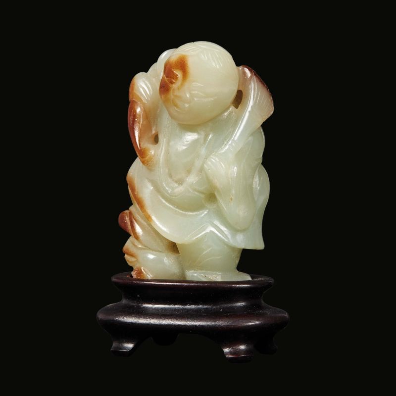 



FIGURA IN GIADA CON FUNGO LINGZHI, CINA, DINASTIA QING, SEC. XIX  - Asta Arte Orientale | 东方艺术 - Pandolfini Casa d'Aste