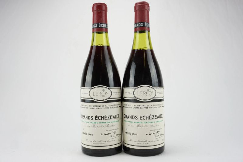      Grands &Eacute;ch&eacute;zeaux Domaine de la Roman&eacute;e Conti 1986   - Auction The Art of Collecting - Italian and French wines from selected cellars - Pandolfini Casa d'Aste