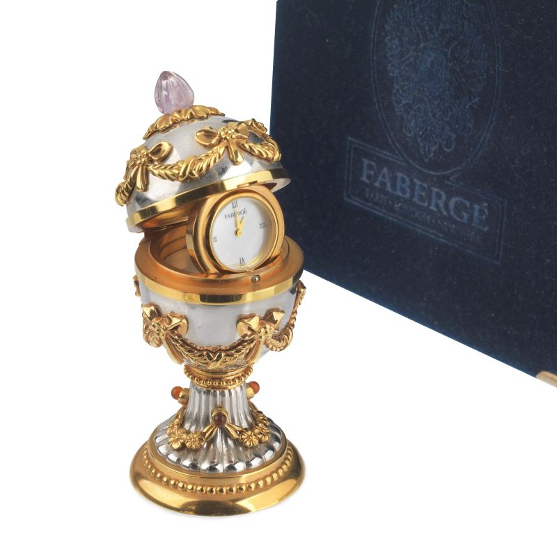 FABERGE CLOCK EGG  - Auction JEWELS - Pandolfini Casa d'Aste