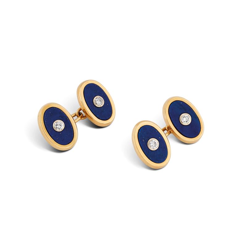 Weingrill : 



WEINGRILL LAPISLAZULI AND DIAMOND CUFFLINKS IN 18KT YELLOW GOLD  - Auction JEWELS - Pandolfini Casa d'Aste