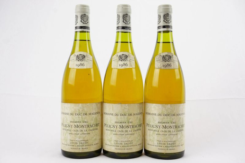      Puligny-Montrachet Clos de la Garenne Domaine du Duc de Magenta 1986   - Asta ASTA A TEMPO | Smart Wine & Spirits - Pandolfini Casa d'Aste