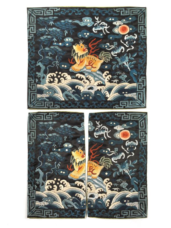 COPPIA DI TESSUTI, CINA, TARDA DINASTIA QING  - Auction Asian Art - Pandolfini Casa d'Aste