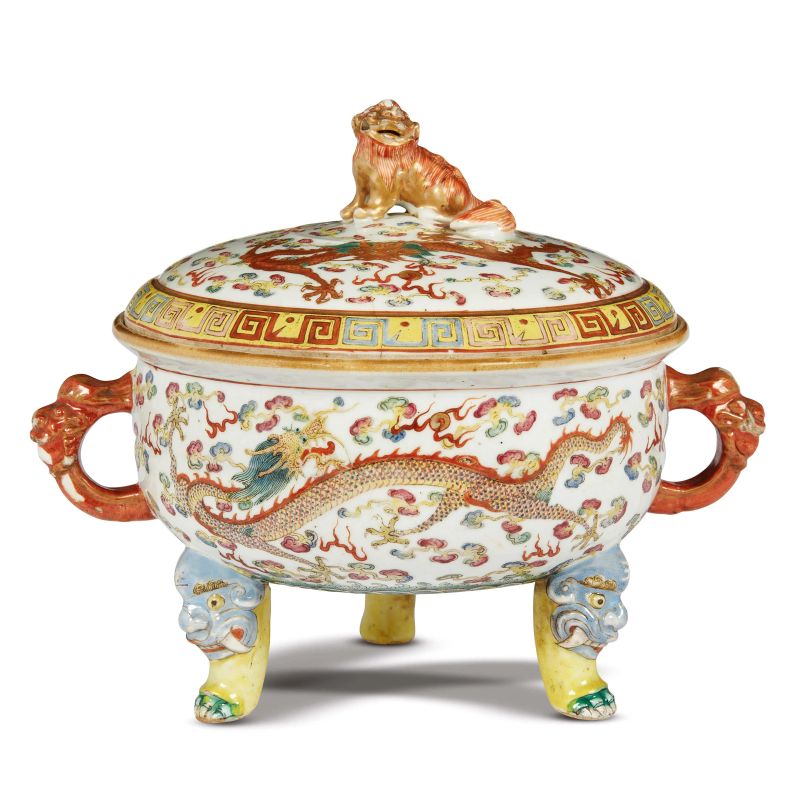 



A FAMILLE-ROSE INCENSE BURNER AND COVER, CHINA, LATE QING DYNASTY, 19TH/20TH CENTURY  - Auction Asian Art | 东方艺术 - Pandolfini Casa d'Aste