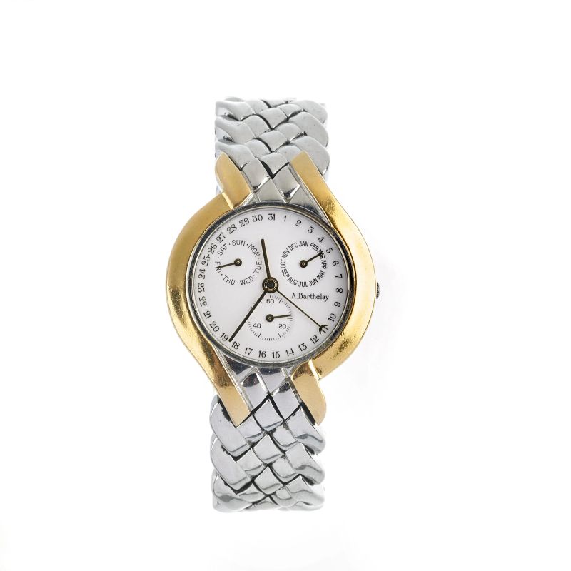 



A. BARTHELAY FULL CALENDAR STAINLESS STEEL AND GOLD PLATED WRISTWATCH   - Auction WATCHES - Pandolfini Casa d'Aste