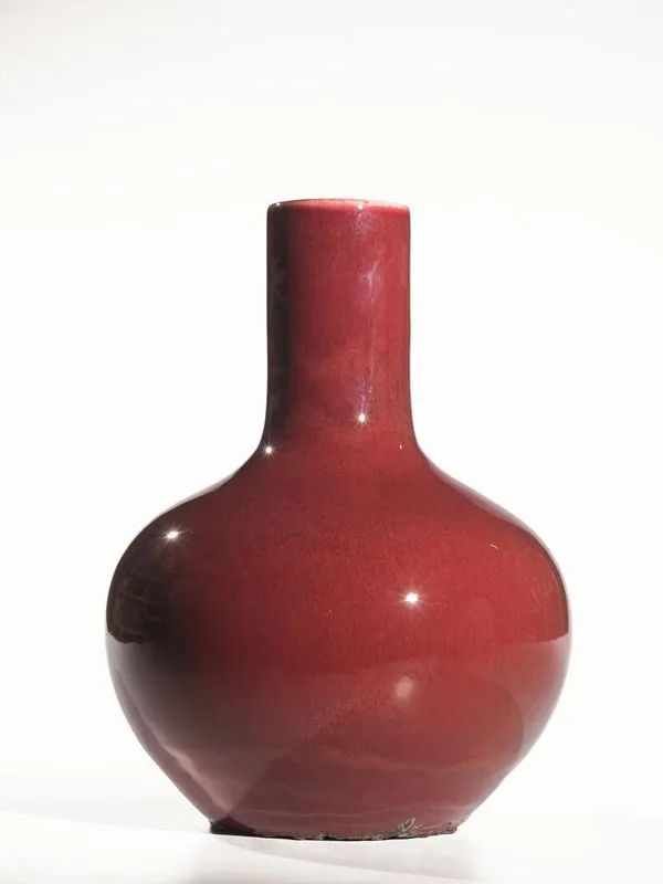 Vaso, Cina sec. XIX, sangue di bue, reca marchio Yongzheng, alt. cm 30, lievi difetti alla base  - Asta Arte Orientale - Pandolfini Casa d'Aste