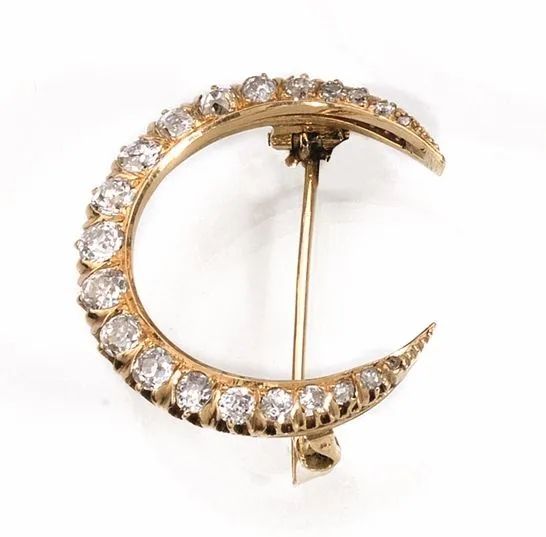 Spilla, anni '50, in oro giallo e diamanti  - Auction Important Jewels and Watches - I - Pandolfini Casa d'Aste