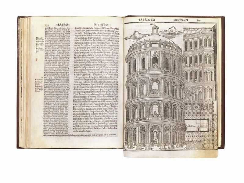 (Architettura  Illustrati 500) VITRUVIO. Architettura con il suo commento   - Auction Books, manuscripts and autographs - Pandolfini Casa d'Aste