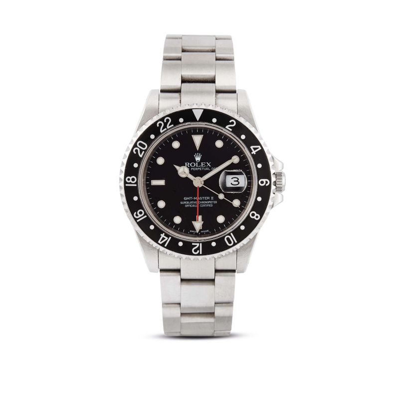 Rolex : ROLEX GMT MASTER II REF. 16710 N. K3765XX ANNO 2001  - Asta OROLOGI - Pandolfini Casa d'Aste
