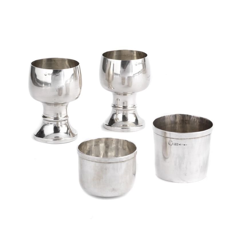 TWO SILVER CALIX AND TWO SILVER LITTLE BOX, 20TH CENTURY, MARK OF BRANDIMARTE  - Auction TIME AUCTION| SILVER - Pandolfini Casa d'Aste