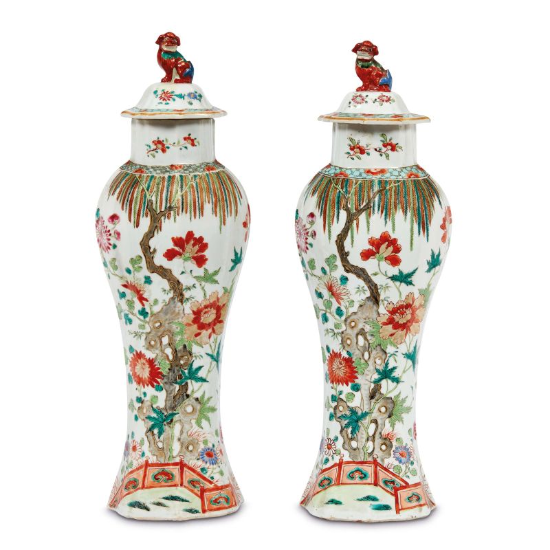 



A PAIR OF VASES AND COVERS, CHINA, QING DYNASTY, 18TH CENTURY  - Auction Asian Art | 东方艺术 - Pandolfini Casa d'Aste