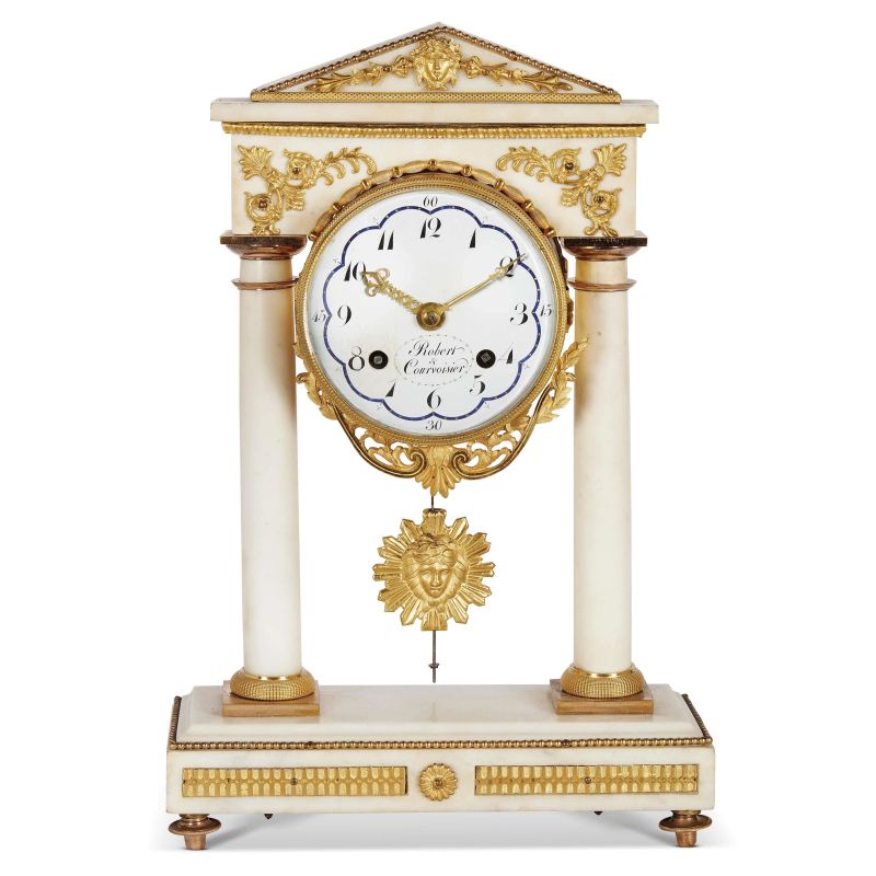 A SWISS MANTELPIECE CLOCK, 1795-1805  - Auction INTERNATIONAL FINE ART AND AN IMPORTANT COLLECTION OF PENDULES “AU BON SAUVAGE” - Pandolfini Casa d'Aste