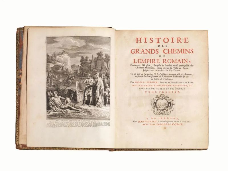(Storia romana&nbsp; Illustrati 700) BERGIER, Nicolas (1557-1623). Histoire des  - Auction Old and Modern Master Prints and Drawings-Books - Pandolfini Casa d'Aste